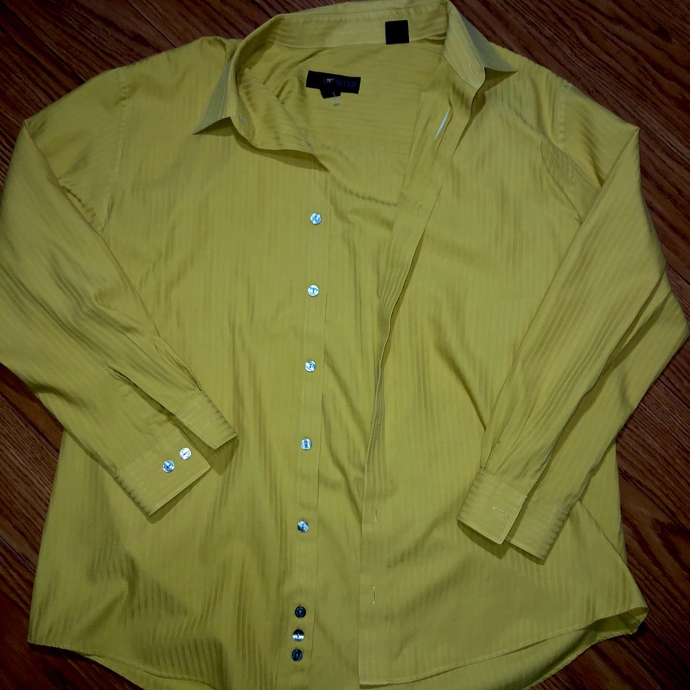 Button up striped dress shirt